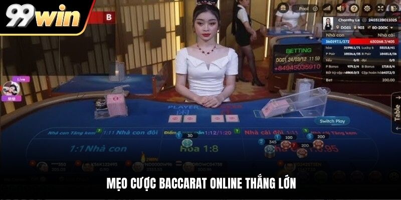 Mẹo cược Baccarat online thắng lớn